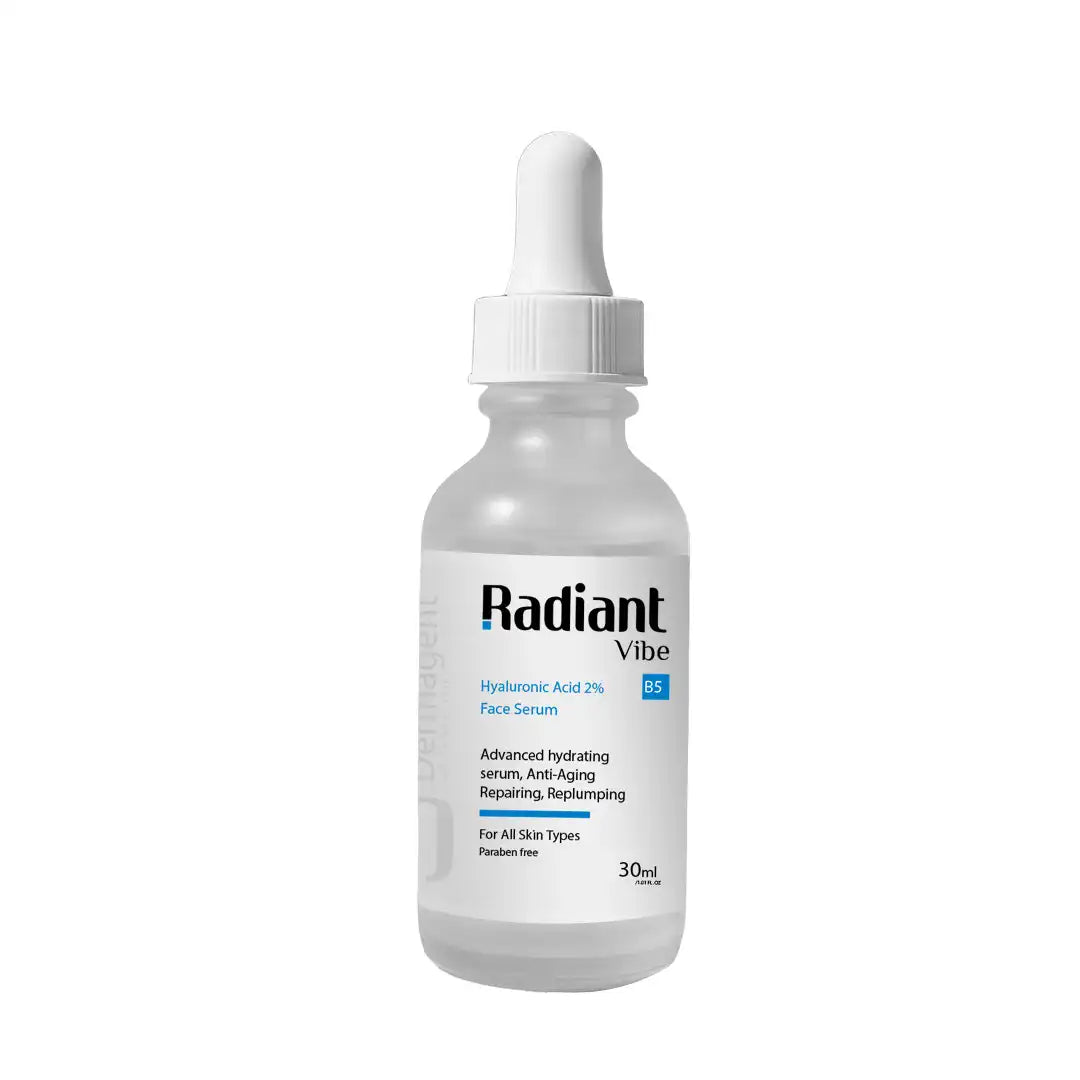 Clear image of a bottle of My Store Hyaluronic Acid 2% + B5 Face Serum with dropper, showcasing the skincare product.